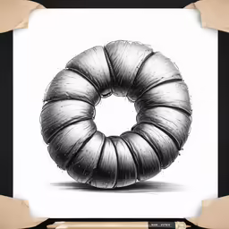 a drawing on paper that looks like a spiral object