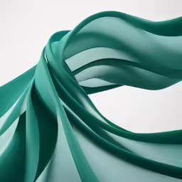 a curved green wavy surface with smooth lines