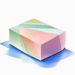 an illustrated colorful cube is shown