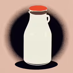 a bottle with a red lid is in the dark