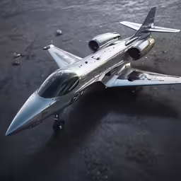 a jet fighter plane is sitting on a runway