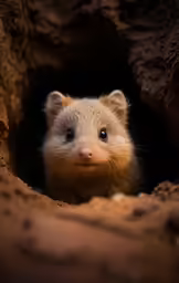 a little animal that is inside a cave