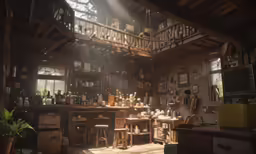 a room full of different items that are on the shelf