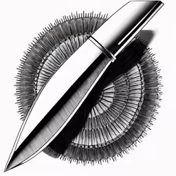 a pen laying on top of an illustration