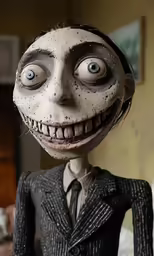 there is a skeleton in a suit holding a cane