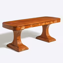 the small wooden bench is made from wood