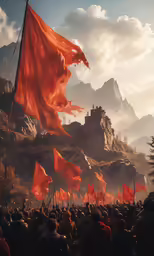 a crowd of people watching a video game