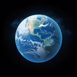 an image of the earth from space showing asia