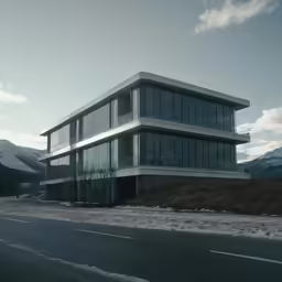 a building on the side of a mountain side