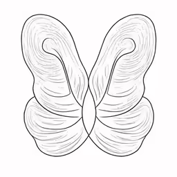 the butterfly is drawn in black and white
