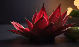 a plant is sitting in a black vase