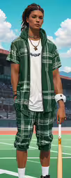 a painting of a man with a baseball bat,an animation picture of a man with a baseball bat