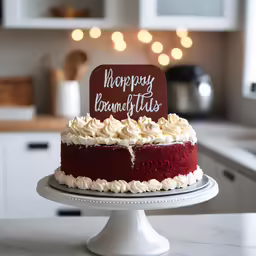 a happy birthday sign on top of a cake