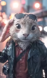a close - up of a cat wearing shades