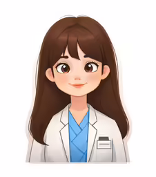 an illustrated drawing of a female doctor