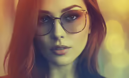 an image of a beautiful woman with glasses
