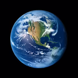 the earth with atmosphere taken from space