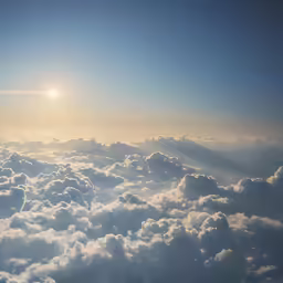 the sun is shining through the clouds in this image