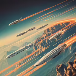 there are many alien flying in the sky