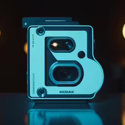 a close up view of an old camera