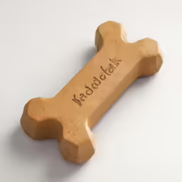 a dog bone with the words robblaak on it