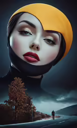an artistic photo of a woman with makeup