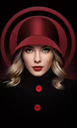 a beautiful young lady wearing red hat