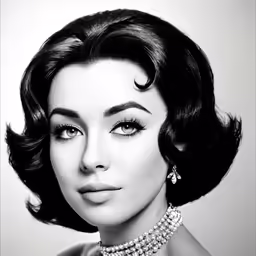 a woman wearing pearls and a pearl necklace