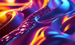 an abstract picture of metallic bands, like circles