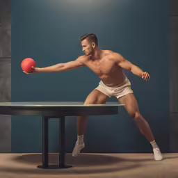 a man doing a trick on a table