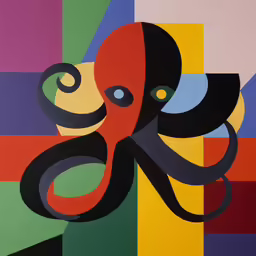 an octopus that is painted on a wall