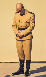 a man in a uniform poses for a portrait