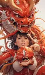 a girl holding two crab in her hands