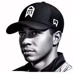 the portrait of an african american professional golf player