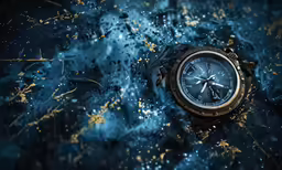 an old looking watch is on top of some rocks