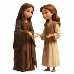 an image of two toy figurines in the form of jesus and mary