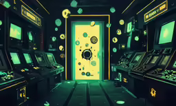 a bunch of different machines and one door