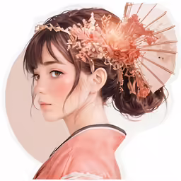 an artistic painting of a woman wearing a hat