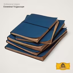 five spiral bound notebooks are stacked on top of each other
