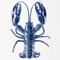 a lobster with a large, large black crust
