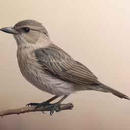a bird perched on top of a branch next to a wall