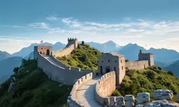 a view of an area of mountains and buildings on top of a cliff