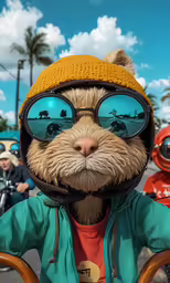 a very cute cat with some sunglasses on