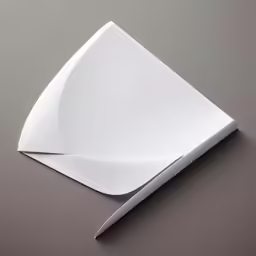 a knife on top of a piece of paper