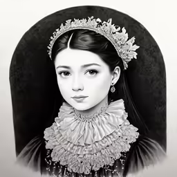 a woman wearing a tiara with a hair bun in her hair