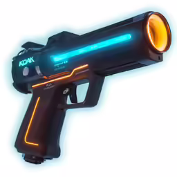 a close up of a toy gun with lights on