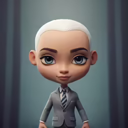 an animated boy wearing a suit and tie