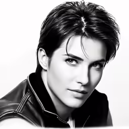 a man in a leather jacket is posing for a picture