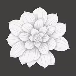 the drawing is made up of white flowers