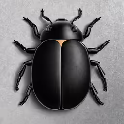a close up of a beetle with lots of black lines